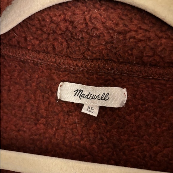 Madewell Rust Sherpa-Lined Zip Jacket - Picture 2 of 2